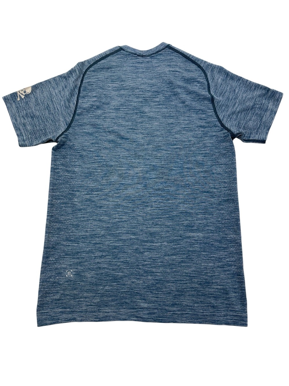 Lululemon Metal Vent Tech Short Sleeve Shirt w/Skull & Crossbones Small Blue - Picture 16 of 16